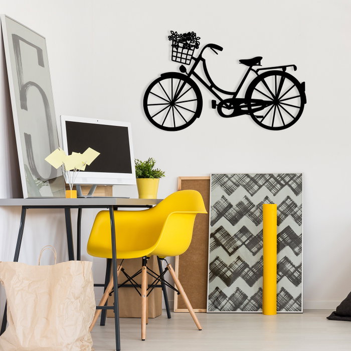 Wallity Bike Accesorio decorativo de pared de metal Negro Wallity Bike Accesorio decorativo de pared de metal Negro